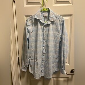 Mens Calvin Klein Long Sleeve Button Down Dress Shirt